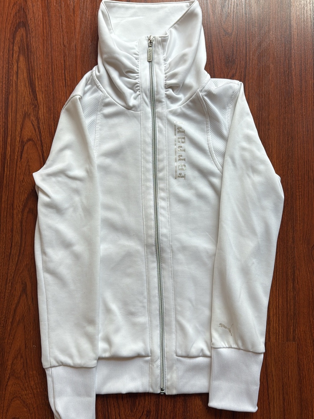 PUMA Kids' White Full-Zip Jacket